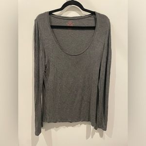 Majestic Paris soft touch charcoal grey long sleeve tee size Large